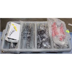 CUTLERY CONTAINER FULL OF VARIOUS UTENSILS