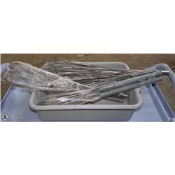 TOTE FILLED WITH VARIOUS SIZED WHISKS