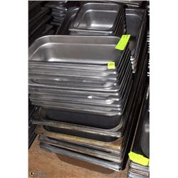 STACK OF 35 STAINLESS INSERTS VARIOUS SIZES