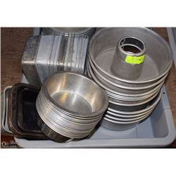 LOT OF 50 CAKE & LOAF PANS.  AS THEY COME