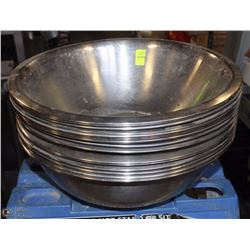 LOT OF 20 STAINLESS BOWL OF VARIOUS SIZES