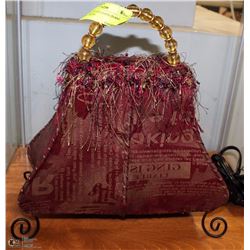 VINTAGE ESTATE CLOTH PURSE LAMP - ON/OFF
