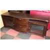 Image 1 : WOOD TV STAND W/2 DRAWERS & 2 CABINETS