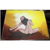 Image 1 : SIGNED NUDE ON CANVAS FRAMED