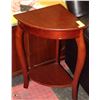 Image 1 : WOOD CORNER ACCENT TABLE 24" TALL X  13" WIDE