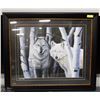 Image 1 : RUSTY FRENTNER WOLF PICTURE FRAMED MATTED