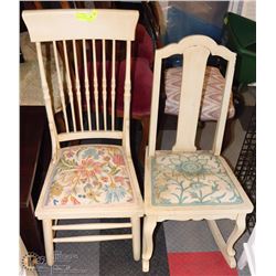 VINTAGE ROCKING CHAIR W/ SIDE CHAIR