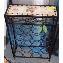 METAL AND TILETOP WINE RACK