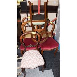 GROUP OF 6 VINTAGE BLOOMBACK CHAIRS