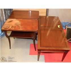 SET OF VINTAGE LANE COFFEE TABLE AND 2 END TABLES