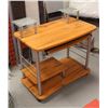 Image 3 : WOOD AND METAL COMPUTER DESK WITH