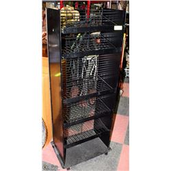 BLACK METAL COMMERCIAL MERCHANDISE STAND