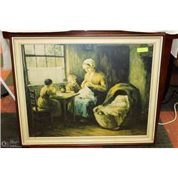 VINTAGE PRINT BY DUTCH ARTIST FG GRYST MOTHER &
