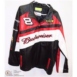 NASCAR BUDWEISER LEATHER JACKET SIZE LARGE