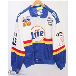 NASCAR MILLER LITE JACKET SIZE MEDIUM
