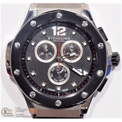 45) STUHRLING ORIGINAL MEN'S CHRONO SWISS WATCH