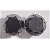 Image 2 : 49) 14K WHITE GOLD BLACK DIAMOND STUD EARRINGS
