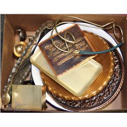 ESTATE BOX OF ASSORTED WALL HANGING PLATES, ENAMEL