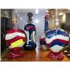 Image 1 : SET OF 4 SAND ART GLASS BOTTLES  -