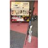 Image 1 : TACKLE BOX WITH CONTENTS AND 3 FISHING RODS