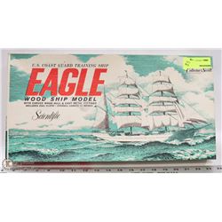 VINTAGE EAGLE WOOD SHIP MODEL