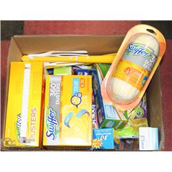 LARGE BOX OF ASSORTED CLEANING AND KITCHEN