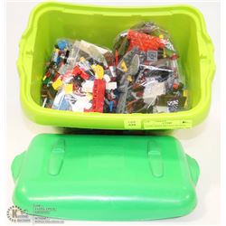 LIGHT GREEN BIN FULL OF DUPLO  LEGO
