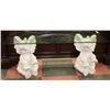 Image 1 : DOUBLE ELEPHANT GLASSTOP TABLE