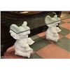 Image 2 : DOUBLE ELEPHANT GLASSTOP TABLE