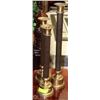 Image 1 : LOT OF 3 BRASS TONE SHOW HOME CANDLESTICKS, 22" -
