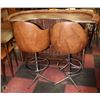 Image 1 : 62" X 85" X 42" VINTAGE BAR WITH 2 STOOLS