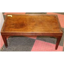 SOLID WOOD 17X33X16"H COFFEE TABLE