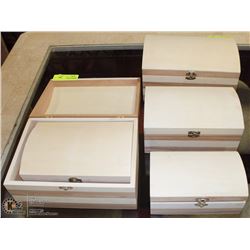 COLLECTION OF WOOD BOXES