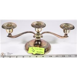 SILVERTONE LEAF CANDLE HOLDER