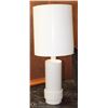 Image 1 : TALL WHITE TABLE LAMP 38" TALL, SHADE IS 15"