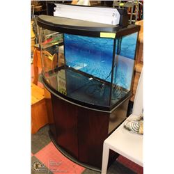 35 GAL AQUARIUM WITH STAND, LIGHT & ACCESSORIES