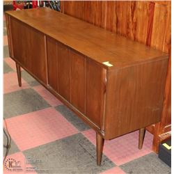 VINTAGE WOOD SLIDING DOOR SIDEBOARD 17X67X29"H