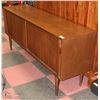 Image 1 : VINTAGE WOOD SLIDING DOOR SIDEBOARD 17X67X29"H