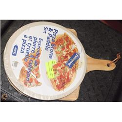 NEW PIZZA STONE AND PADDLE