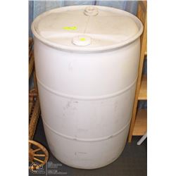 LARGE WHITE RAIN BARREL WITH TOP