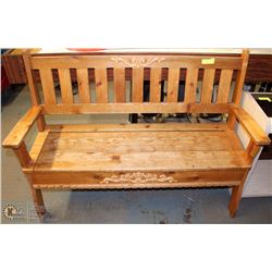 RUSTIC WOODEN BENCH