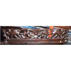 3' WOOD CARVED ELEPHANT WALL HANGING