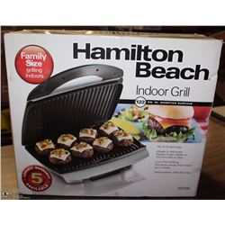 NEW HAMILTON BEACH FAMILY SIZE INDOOR GRILL