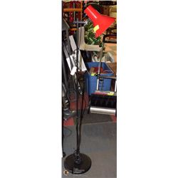 BLACK AND RED FLOOR LAMP
