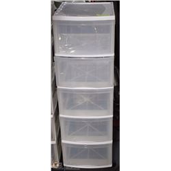 'GRACIOUS LIVING' ROLLING 5 DRAWER STORAGE UNIT