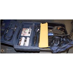 LARGE TOTE W/ CRAFTSMAN SAWZALL WITH NEW BLADES,