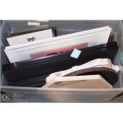 BOX OF ASSORTED PICTURES AND MIRRORS