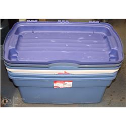 LOT OF 3 RUBBERMAID 106-L STORAGE