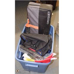 BIN OF SPORTS EQUIPMENT