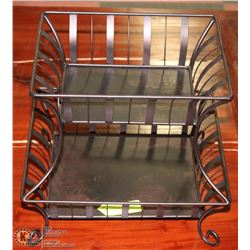 TWO TIERED FRUIT STAND